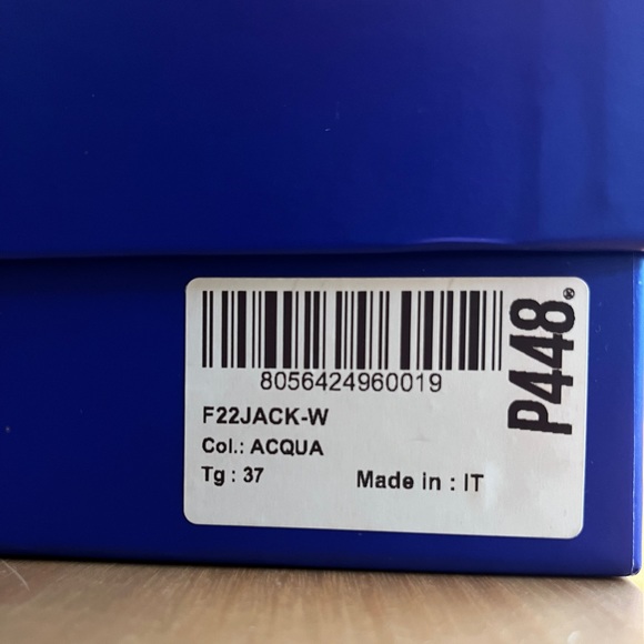 NWT P448 Jack Suede Low Top Sneaker (Women) Aqua P448 size 37 - Picture 9 of 16